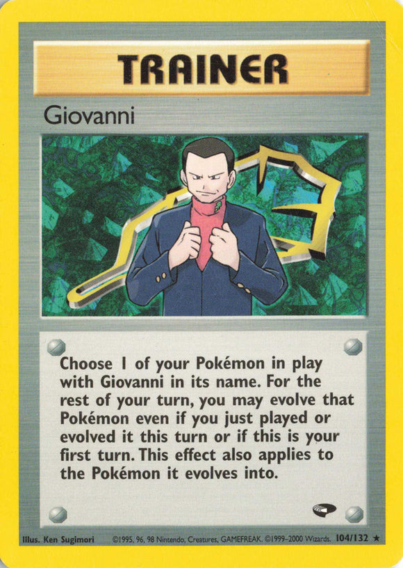 577 Damage Giovanni 104/132 Rare Gym Challenge Pokemon TCG - guardiangamingtcgs
