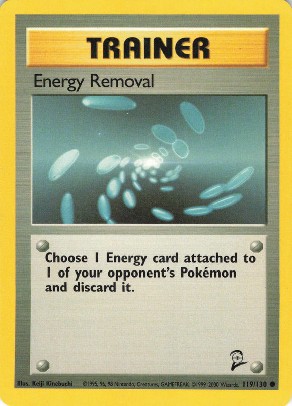 639 - Played Energy Removal 119/130 Common Base Set 2 Pokemon TCG