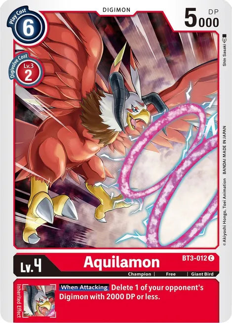Aquilamon BT3-012 C Release Special Booster Digimon TCG - guardiangamingtcgs