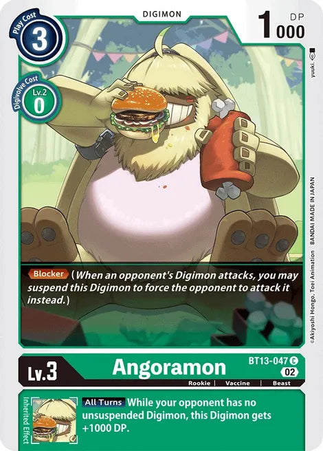 Angoramon BT13-047 C Versus Royal Knights Digimon TCG - guardiangamingtcgs