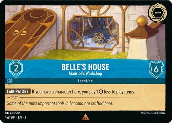 Belle's House - Maurice's Workshop 168/204 Rare Into the Inklands Disney Lorcana TCG - guardiangamingtcgs