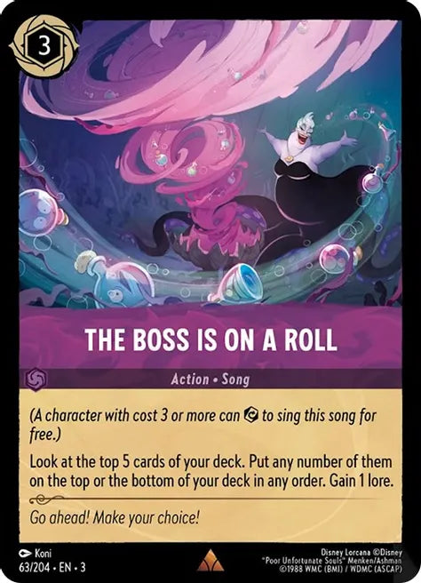 The Boss is on a Roll 63/204 Rare Into the Inklands Disney Lorcana TCG - guardiangamingtcgs