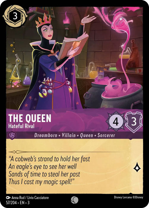 The Queen - Hateful Rival 57/204 Common Into the Inklands Disney Lorcana TCG - guardiangamingtcgs