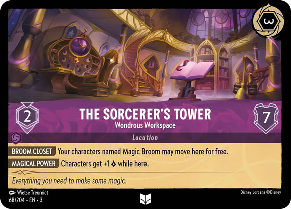 The Sorcerer's Tower - Wondrous Workspace 68/204 Uncommon Into the Inklands Disney Lorcana TCG - guardiangamingtcgs
