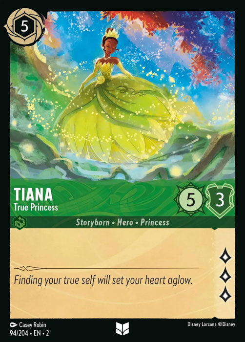 Tiana - True Princess 94/204 Uncommon Rise of the Floodborn Disney Lorcana TCG - guardiangamingtcgs