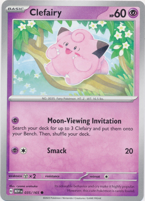 Clefairy 035/165 Common Scarlet and Violet 151 Pokemon TCG