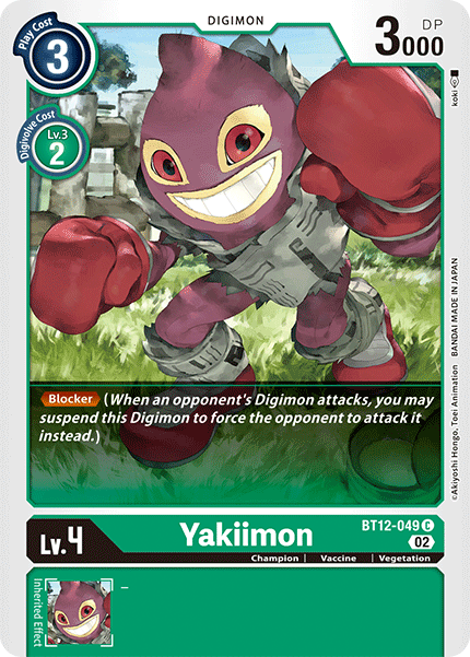 Yakiimon BT12-049 C Across Time Digimon TCG - guardiangamingtcgs