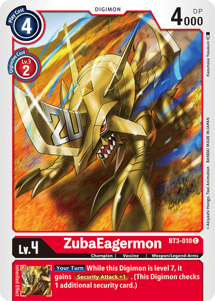 ZubaEagermon BT3-010 C Release Special Booster Digimon TCG - guardiangamingtcgs