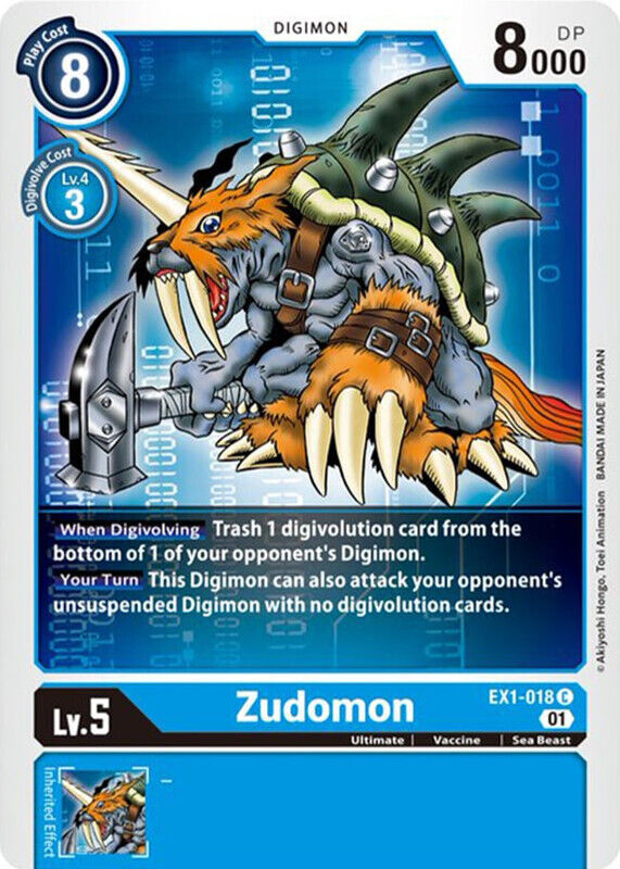 Zudomon EX1-018 C Classic Collection Digimon TCG - guardiangamingtcgs