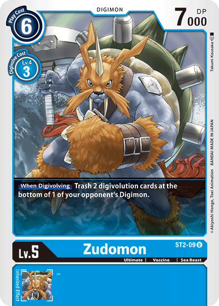 Zudomon ST2-09 U Starter Deck 02: Cocytus Blue Digimon TCG - guardiangamingtcgs