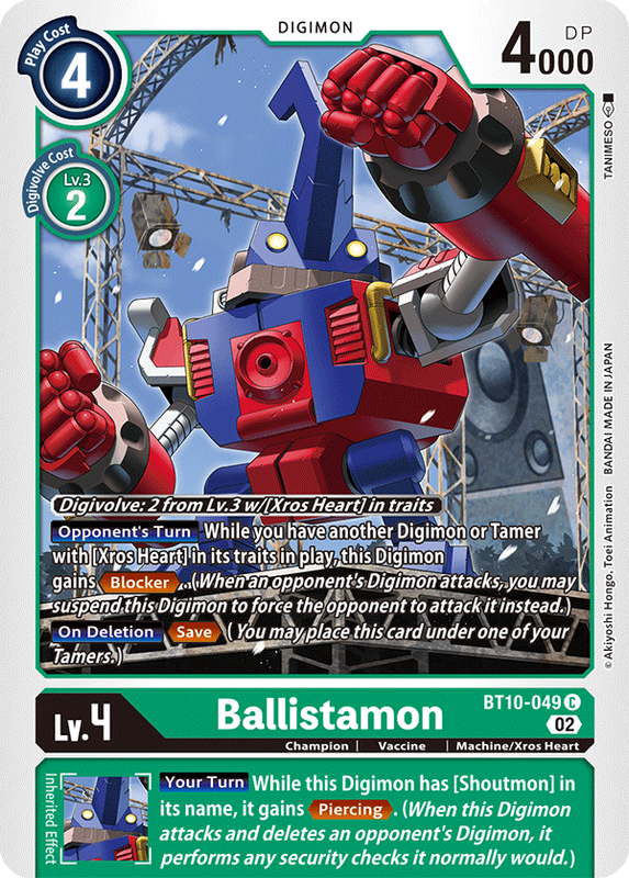 Ballistamon BT10-049 C Xros Encounter Digimon TCG - guardiangamingtcgs