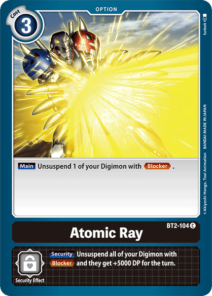 Atomic Ray BT2-104 C Release Special Booster Digimon TCG - guardiangamingtcgs