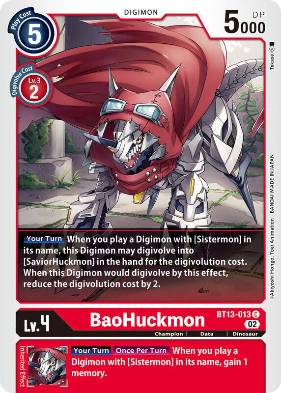 BaoHuckmon BT13-013 C Versus Royal Knights Digimon TCG - guardiangamingtcgs