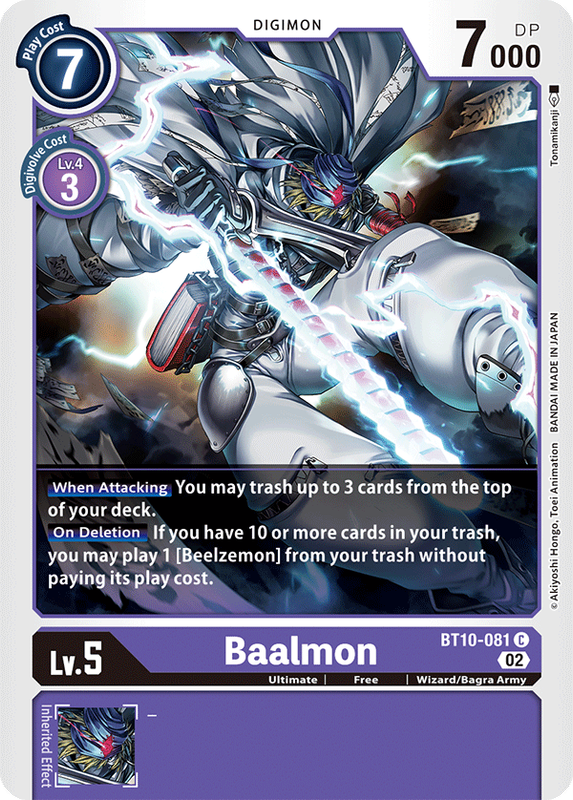 Baalmon BT10-081 C Xros Encounter Digimon TCG - guardiangamingtcgs