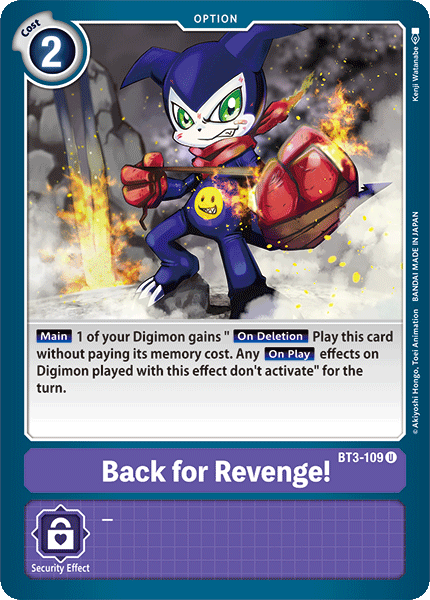 Back for Revenge! BT3-109 U Release Special Booster Digimon TCG - guardiangamingtcgs
