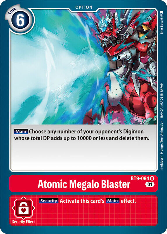 Atomic Megalo Blaster BT9-094 U X Record Digimon TCG - guardiangamingtcgs