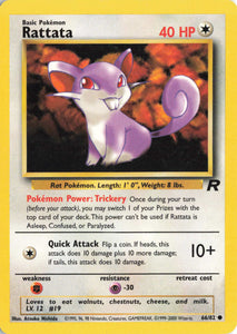 1207 - Played Rattata 66/82 Common Team Rocket Pokemon TCG - guardiangamingtcgs