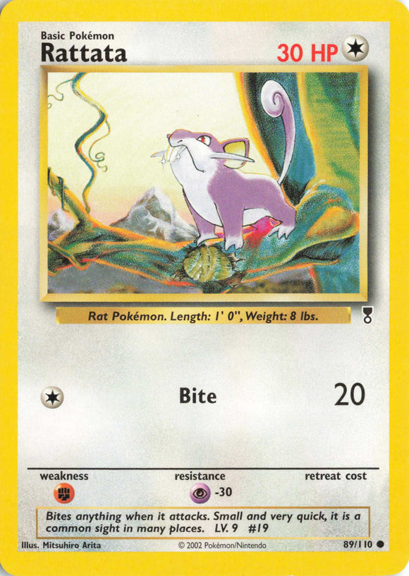 566 - Played Rattata 089/110 Common Legendary Collection Pokemon TCG - guardiangamingtcgs