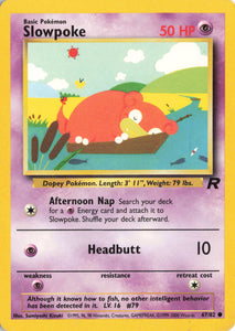 568 - Played Slowpoke 67/82 Common Team Rocket Pokemon TCG - guardiangamingtcgs