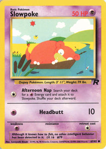 472 - Played Slowpoke 67/82 Common Team Rocket Pokemon TCG - guardiangamingtcgs