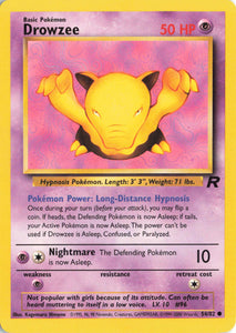 1204 - Played Drowzee 54/82 Common Team Rocket Pokemon TCG - guardiangamingtcgs