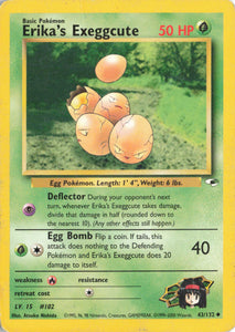 704 Damage Erika's Exeggcute 043/132 Uncommon - Gym Heroes Pokemon TCG - guardiangamingtcgs