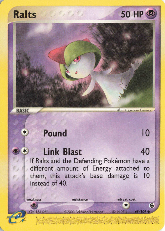 1200 - Played Ralts - 68/109 Common Ruby and Sapphire Pokemon TCG - guardiangamingtcgs