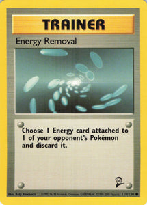 640 - Played Energy Removal 119/130 Common Base Set 2 Pokemon TCG - guardiangamingtcgs