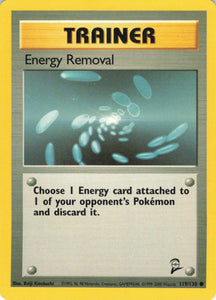 639 - Played Energy Removal 119/130 Common Base Set 2 Pokemon TCG - guardiangamingtcgs