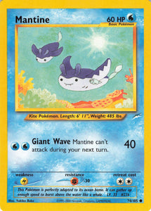 414 - Played Mantine 074/105 Common Neo Destiny Pokemon TCG - guardiangamingtcgs