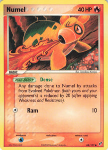 652 - Played Numel 68/107 Common Deoxys Pokemon TCG - guardiangamingtcgs