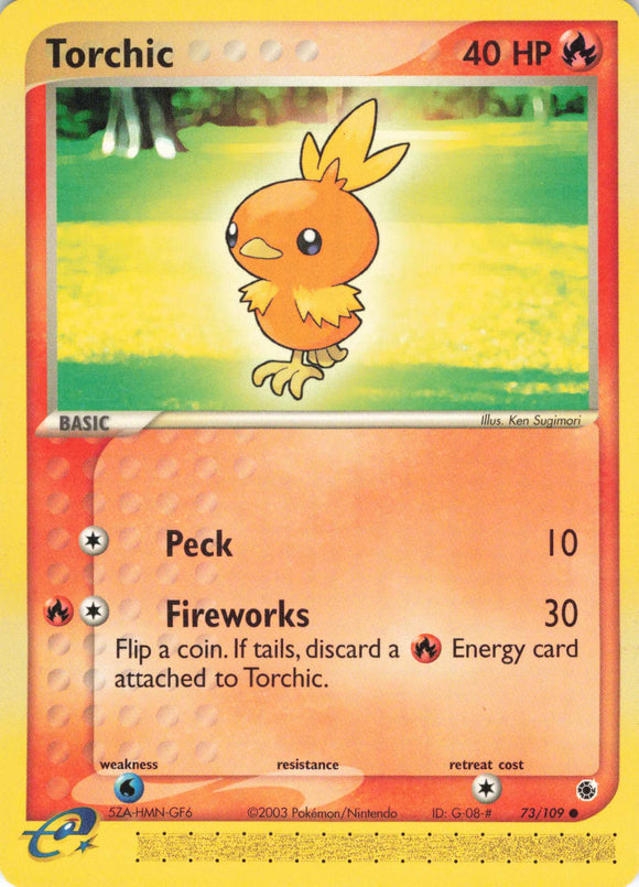 583 - Played Torchic - /0 73/109 Common Ruby and Sapphire Pokemon TCG - guardiangamingtcgs