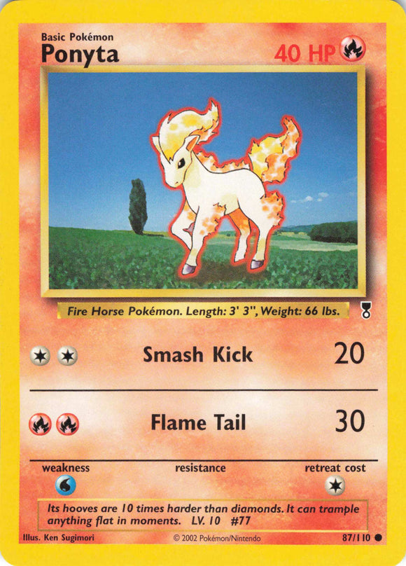 586 - Played Ponyta 087/110 Common Legendary Collection Pokemon TCG - guardiangamingtcgs