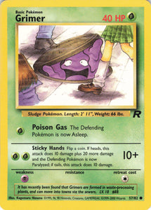 1174 - Played Grimer 57/82 Common Team Rocket Pokemon TCG - guardiangamingtcgs