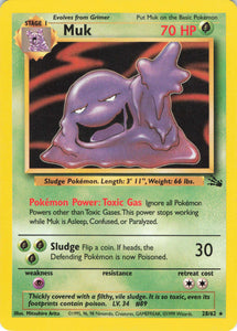 548 - Played Muk  28/62 Rare Fossil Pokemon TCG - guardiangamingtcgs