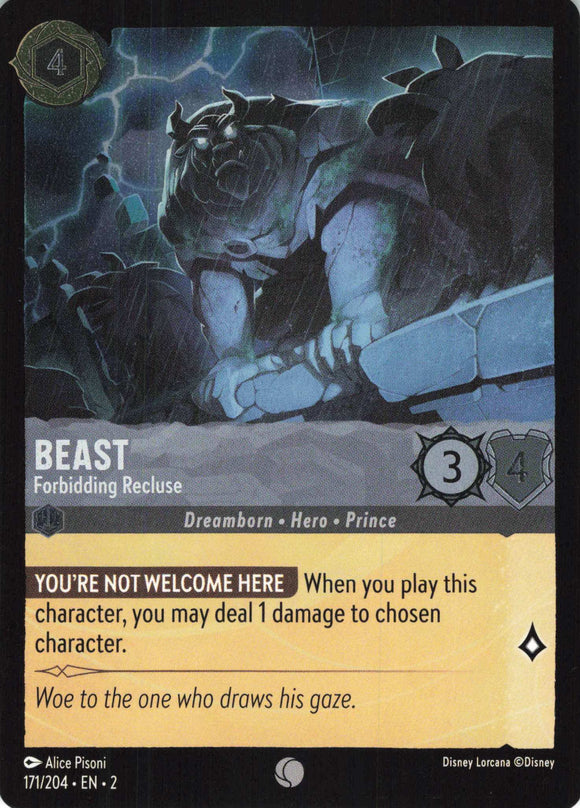 Cold Foil Beast - Forbidding Recluse 171/204 Common Rise of the Floodborn Disney Lorcana TCG - guardiangamingtcgs