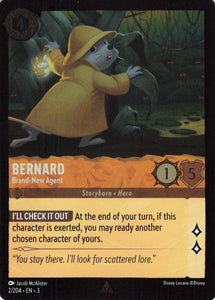 Cold Foil Bernard - Brand-New Agent 2/204 Rare Into the Inklands Disney Lorcana TCG - guardiangamingtcgs