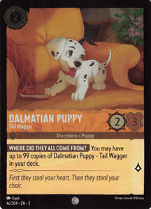 Cold Foil Dalmatian Puppy - Tail Wagger (4c/204) 4c/204 Common Into the Inklands Disney Lorcana TCG - guardiangamingtcgs