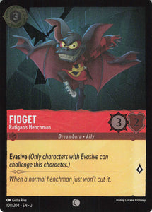 Cold Foil Fidget - Ratigan's Henchman 108/204 Common Rise of the Floodborn Disney Lorcana TCG - guardiangamingtcgs