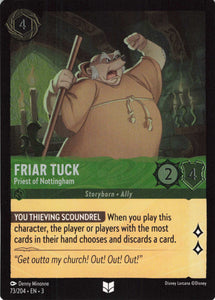 Cold Foil Friar Tuck - Priest of Nottingham 73/204 Uncommon Into the Inklands Disney Lorcana TCG - guardiangamingtcgs