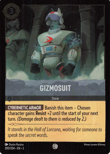 Cold Foil Gizmosuit  200/204 Common Into the Inklands Disney Lorcana TCG - guardiangamingtcgs