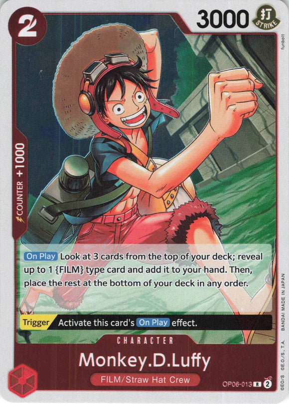 Foil Monkey.D.Luffy R OP06-013 Wings of the Captain One Piece TCG - guardiangamingtcgs