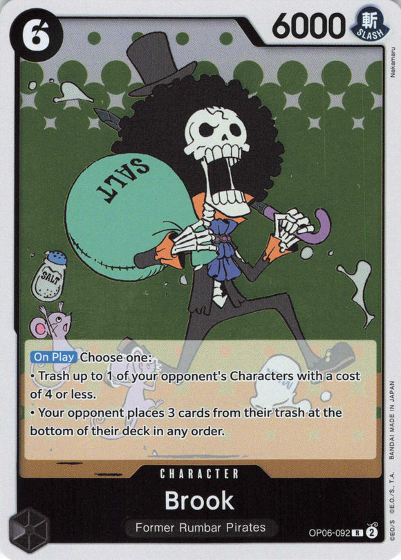 Brook R OP06-092 Wings of the Captain One Piece TCG