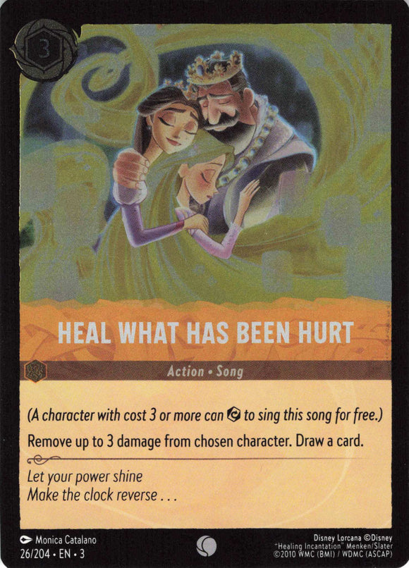 Cold Foil Heal What Has Been Hurt 26/204 Common Into the Inklands Disney Lorcana TCG - guardiangamingtcgs