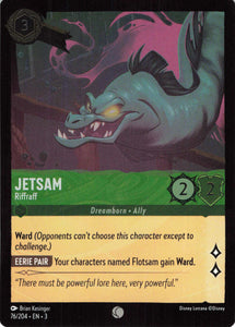 Cold Foil Jetsam - Riffraff 76/204 Common Into the Inklands Disney Lorcana TCG - guardiangamingtcgs