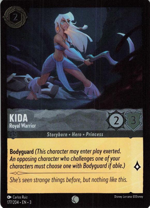 Cold Foil Kida - Royal Warrior 177/204 Common Into the Inklands Disney Lorcana TCG - guardiangamingtcgs
