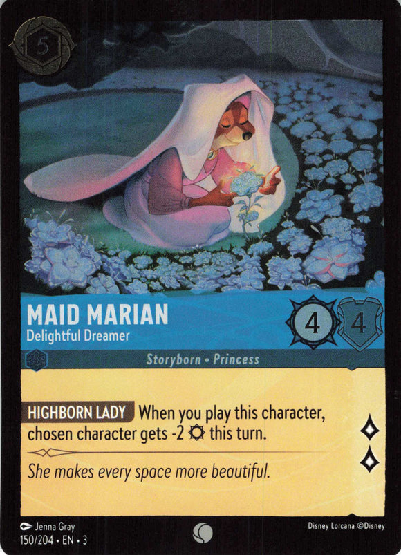 Cold Foil Maid Marian - Delightful Dreamer 150/204 Common Into the Inklands Disney Lorcana TCG - guardiangamingtcgs