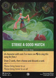 Cold Foil  Strike a Good Match 96/204 Common Into the Inklands Disney Lorcana TCG - guardiangamingtcgs