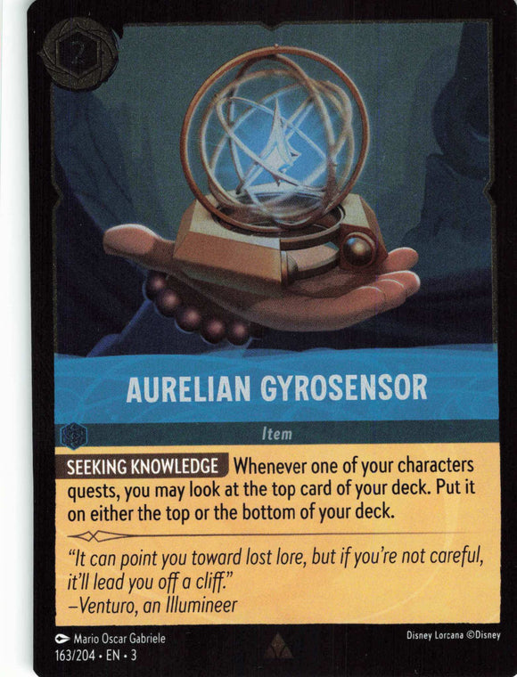 Cold Foil Aurelian Gyrosensor 163/204 Rare Into the Inklands Disney Lorcana TCG - guardiangamingtcgs