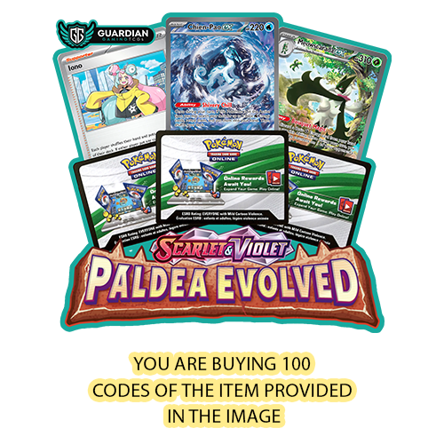 100 Paldea Evolved Pokemon TCGO PTCGO TCG Online Codes Live PTCGL - guardiangamingtcgs